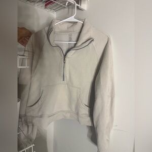 Lululemon Athletica Cream Half-Zip Hoodie